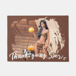 Young Native American Posing on Wood Wall