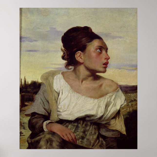 Young Orphan i kyrkogården 1824 Poster (Framsidan)