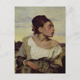 Young Orphan i kyrkogården 1824 Vykort