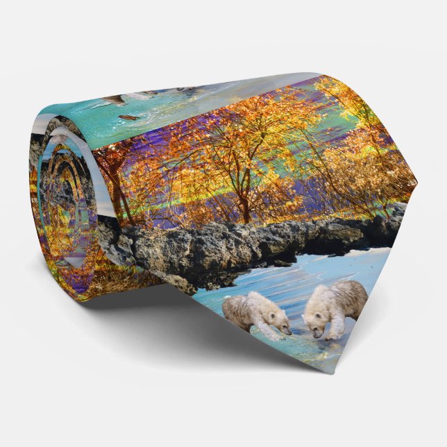 Young Polar Bears Fish, Neck Tie Slips (Rullad)