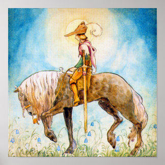 Young Prince på en häst Poster