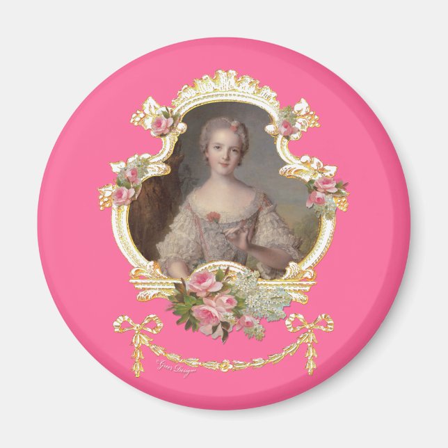 Young Princess Louise Marie av Frankrike Magnet (Framsidan)