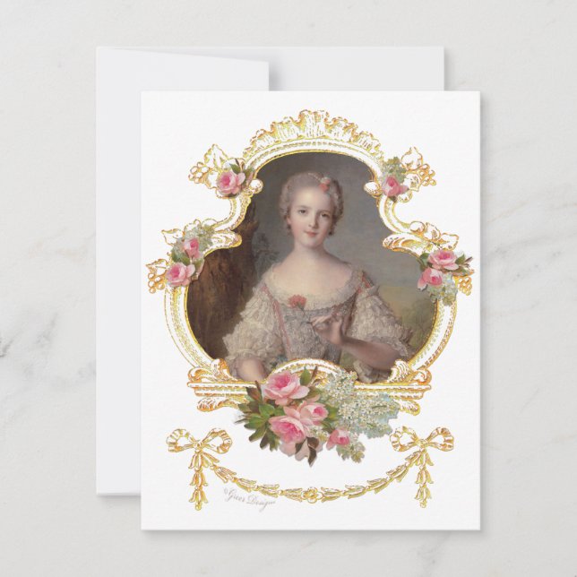 Young Princess Louise Marie of Frankrike Announcem Meddelande (Framsida)