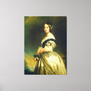 Young Queen Victoria Porträtt Canvastryck