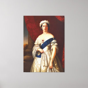 Young Queen Victoria with Flower Tiara Porträtt Canvastryck