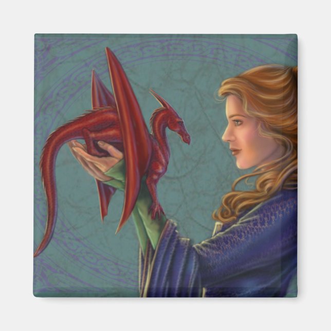 Young Red Dragon Magnet (Framsidan)