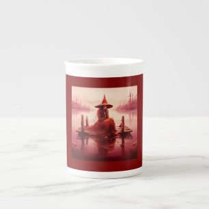 Young Red Witch Sits on Broken Pier Benporslin Mugg