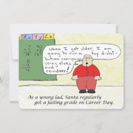 Young Santa Flat Helgdag Card Julkort