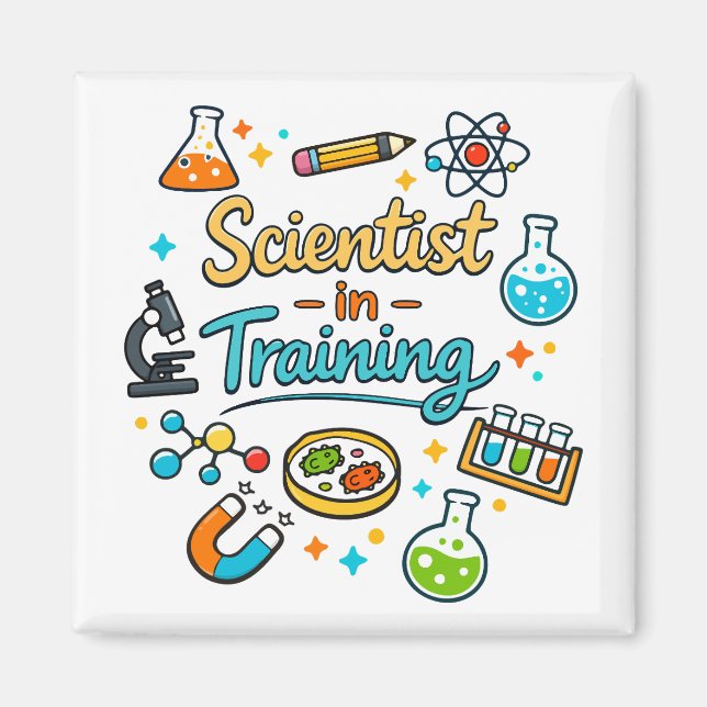 Young Scientist in Training Invitation Magnet (Framsidan)