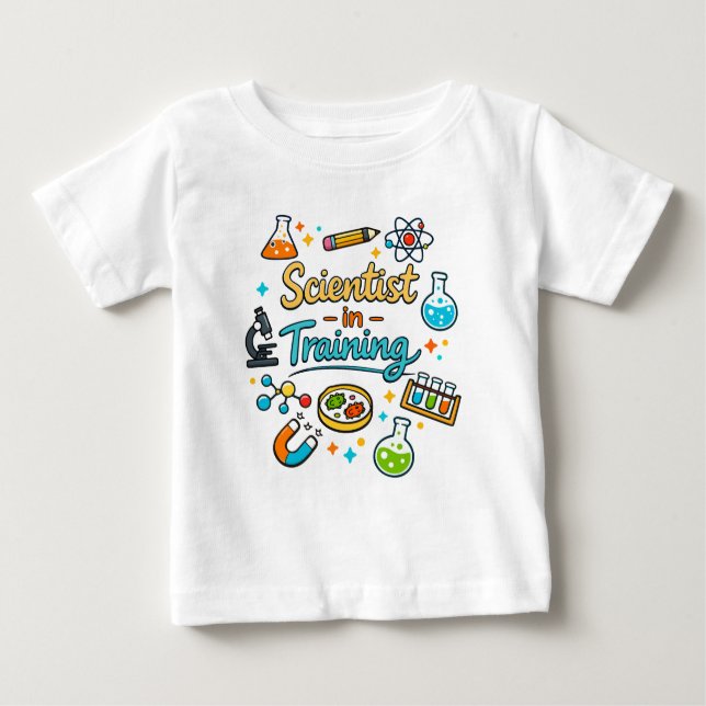 Young Scientist in Training Invitation T Shirt (Framsida)
