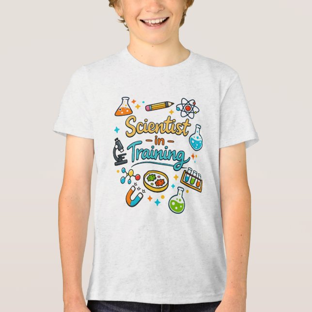 Young Scientist in Training Invitation T Shirt (Framsida)