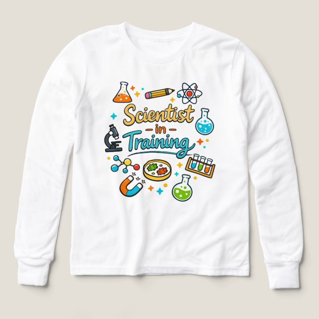 Young Scientist in Training Invitation T Shirt (Design framsida)