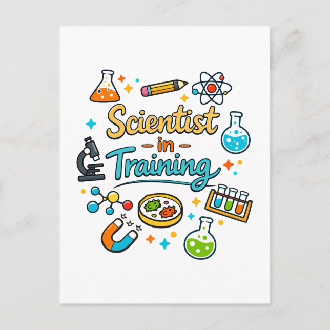 Young Scientist in Training Invitation Vykort (Framsida)