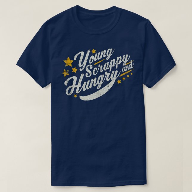 Young Scrappy and Hungrig Shirt, USA Helgdag Gift1 T Shirt (Design framsida)