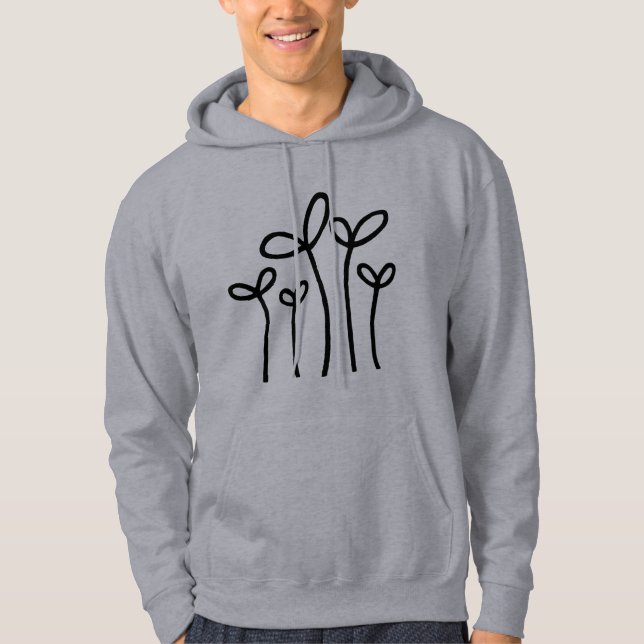 Young Shoots - Black Hoodie (Framsida)