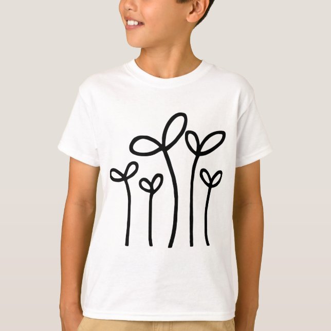 Young Shoots - Black T Shirt (Framsida)