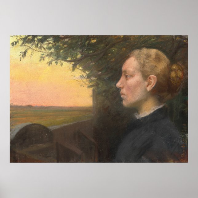 Young Skagen Girl by Ancher Poster (Framsidan)