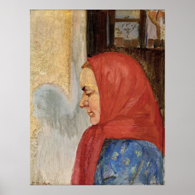 Young Skagen Woman in Red Poster (Framsidan)