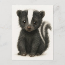 Young Skunk Baby Vilda djur vykort
