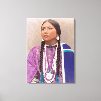 Young Southwest U.S.A. Native American Woman Canvastryck