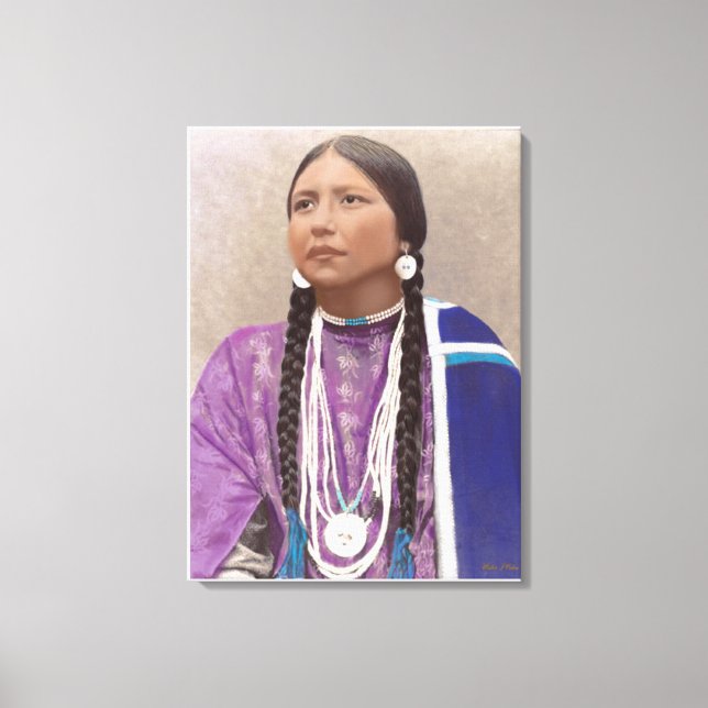 Young Southwest U.S.A. Native American Woman Canvastryck (Framsida)