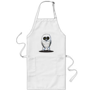 Young Spectacled Uggla Apron Långt Förkläde