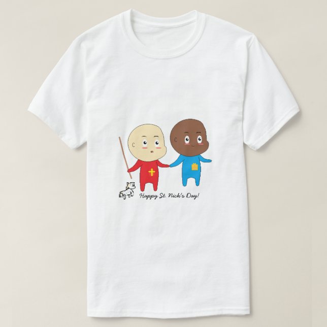 Young St. Nick St. Nicholas Sinterklaas Funny Cute T-shirt (Design framsida)