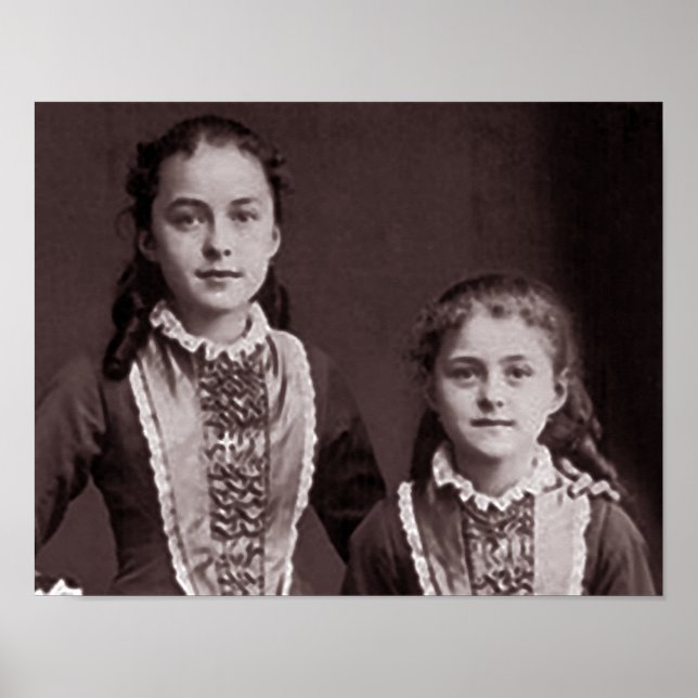 Young St. Therese of Lisieux and syster Celine. Poster (Framsidan)