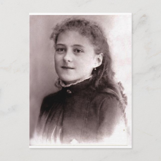 Young St. Therese of Lisieux Vykort (Framsida)