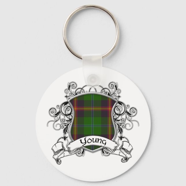 Young Tartan Shield Nyckelring (Framsida)