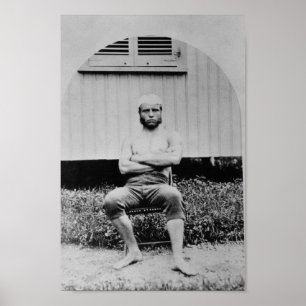 Young Teddy Roosevelt Shirtless - 1879 Poster