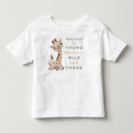 Young Vild och Three Birthday Jungle Baby T-Shirt