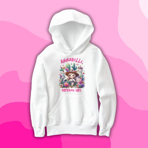 Young Vild Safari Girls Rosa Monogram Namn T Shirt
