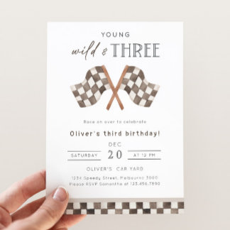 Young Wild & Three Racing 3-årsfest Inbjudningar