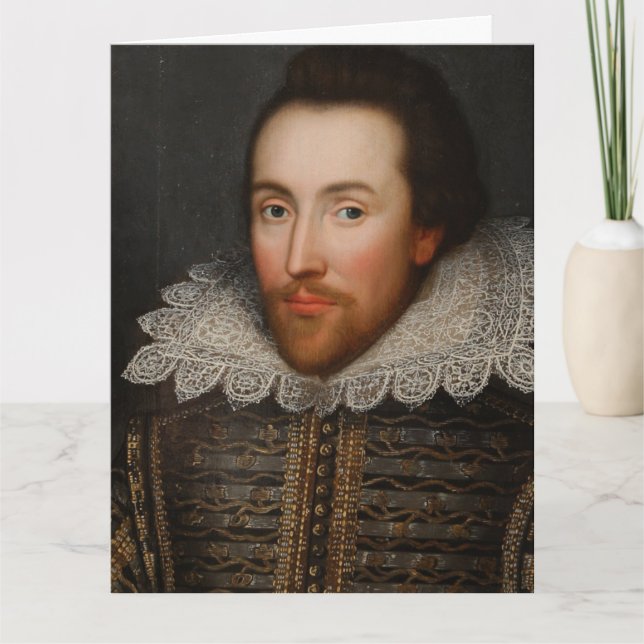Young William Shakespere BIRTHDAY Card Tack Kort (Framsida)