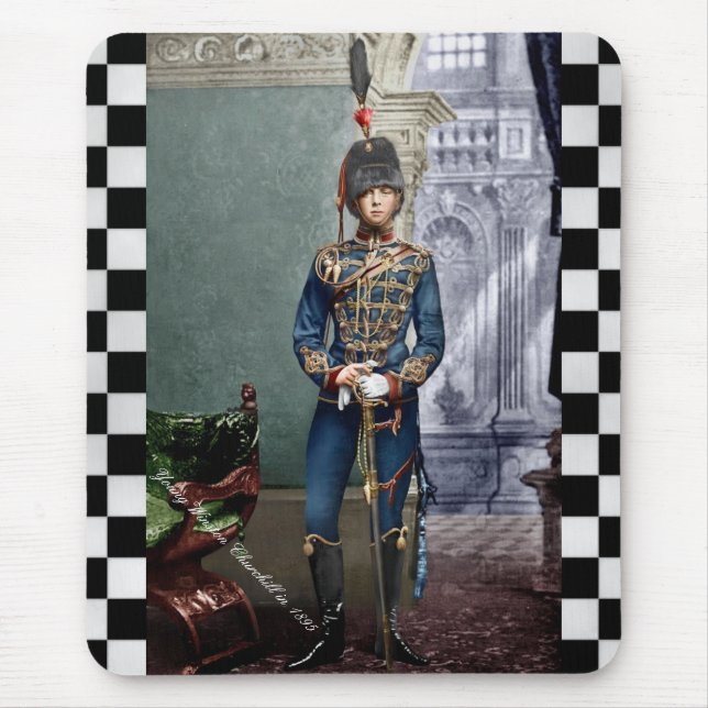 Young Winston Churchill in 1895 Musmatta (Framsidan)