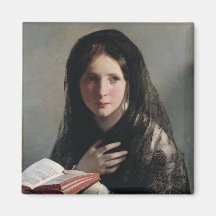 Young Woman Borttappad in Dreams (Läser a Bok)