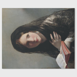 Young Woman Borttappad in Dreams (Läser a Bok) Presentpapper