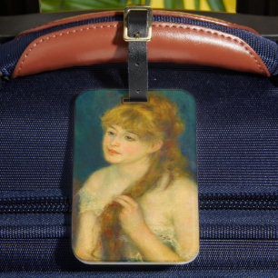 Young Woman Braiding her Hair by Renoir Bagagebricka