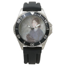 Young Woman Holding a Black Cat (av Gwen John)