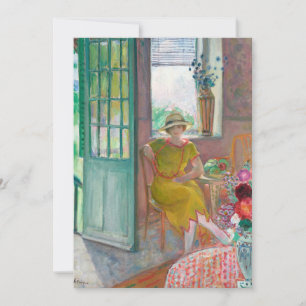 Young Woman i Flowery Insida Henri Lebasque
