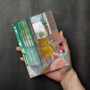 Young Woman i Flowery Insida   Henri Lebasque Kort