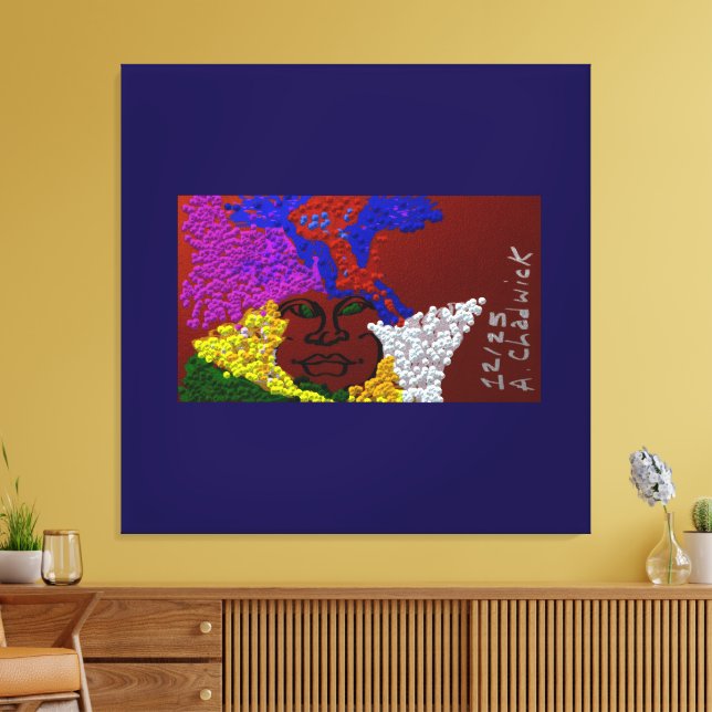 Young Woman in the Flower Mist Canvastryck (Insitu (Vardagsrum))