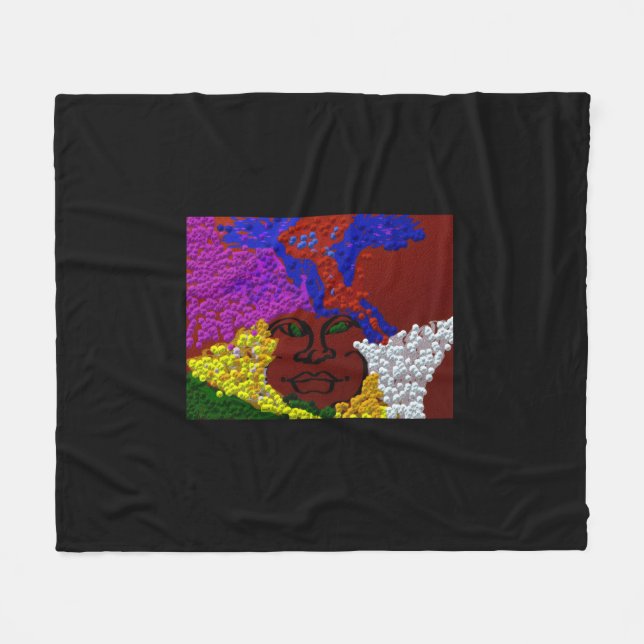 Young Woman in the Flower Mist Fleecefilt (Framsidan (Horisontell))