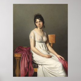 Young Woman in White, Jacques-Louis David Fine Art Poster
