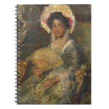 Young Woman med Fläkt Isabella Simon Maris Art