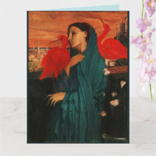 Young Woman med Ibis av Edgar Degas Card Kort