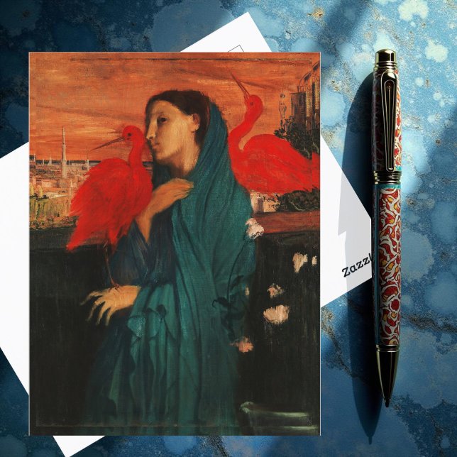 Young Woman med Ibis av Edgar Degas Postcard Vykort (Skapare uppladdad)