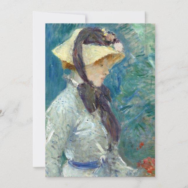 Young Woman med Straw Hat | Berthe Morisot (Framsida)