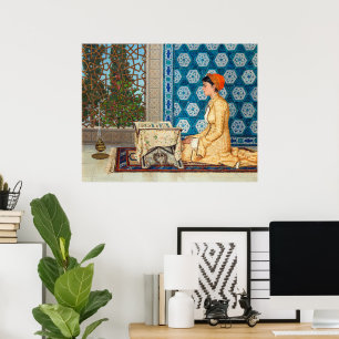 Young Woman Reading Osman Hamdi Bey Poster